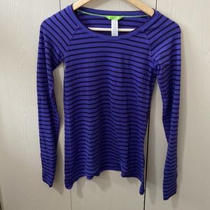 Ivivva Purple and Plum Striped Long Sleeved Shirt